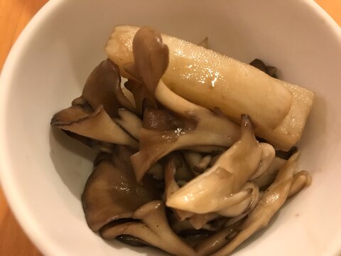 長芋と舞茸の黒酢炒め